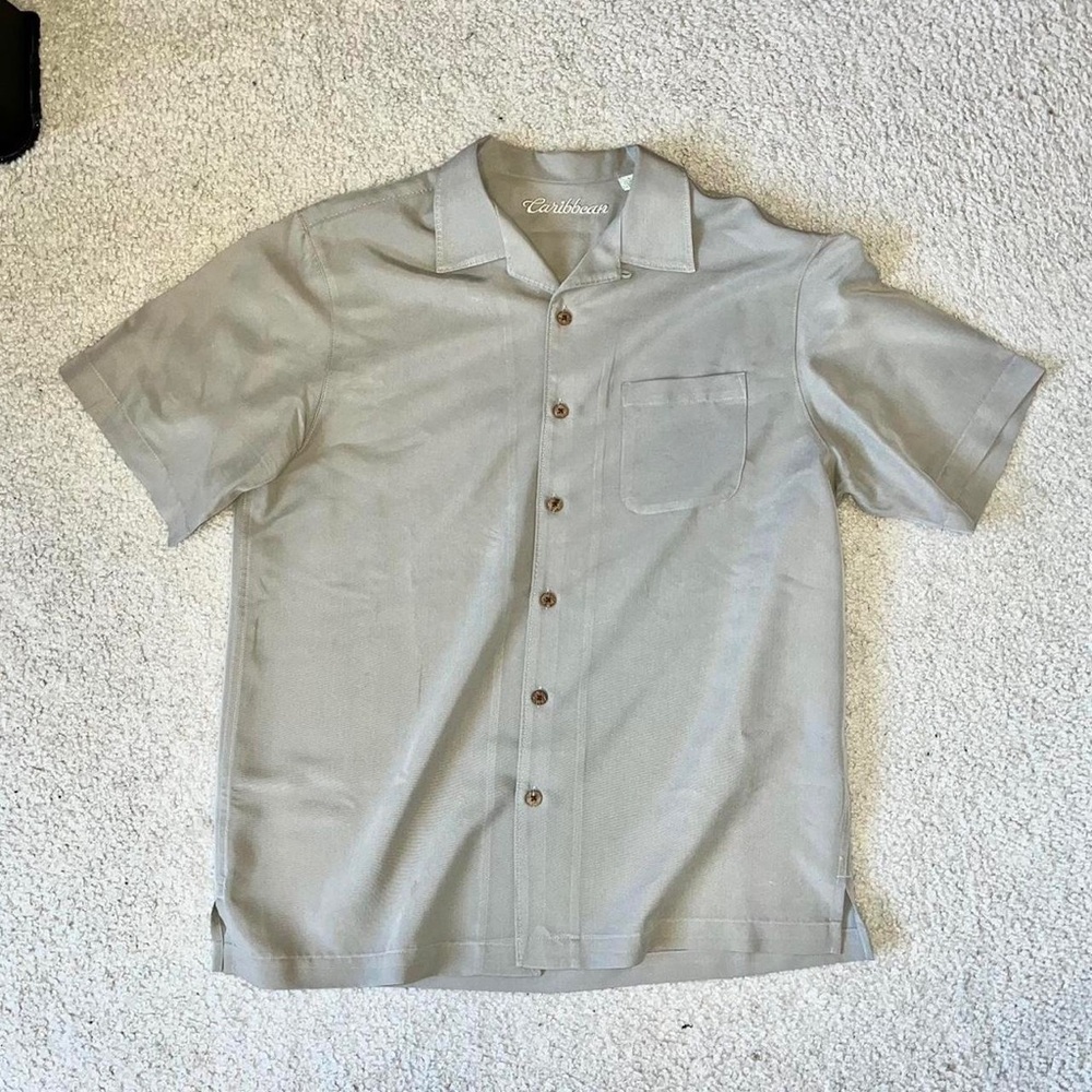 Abercrombie & Fitch Men's Grey and Blue Shirt
